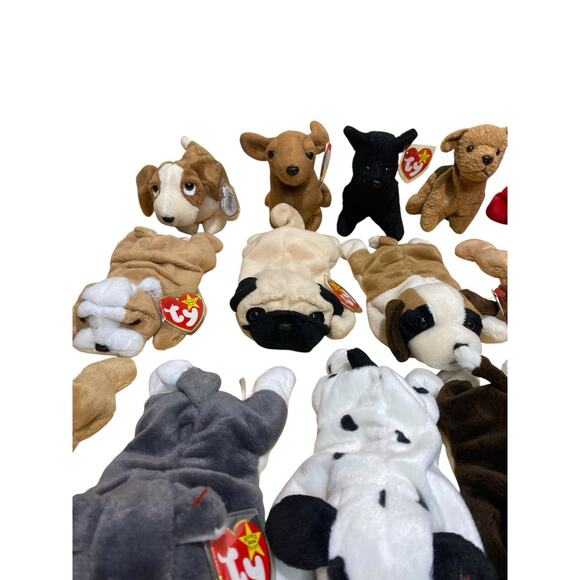 Lot of 14 Dog Beanie Babies All With Tags - Picture 6 of 8